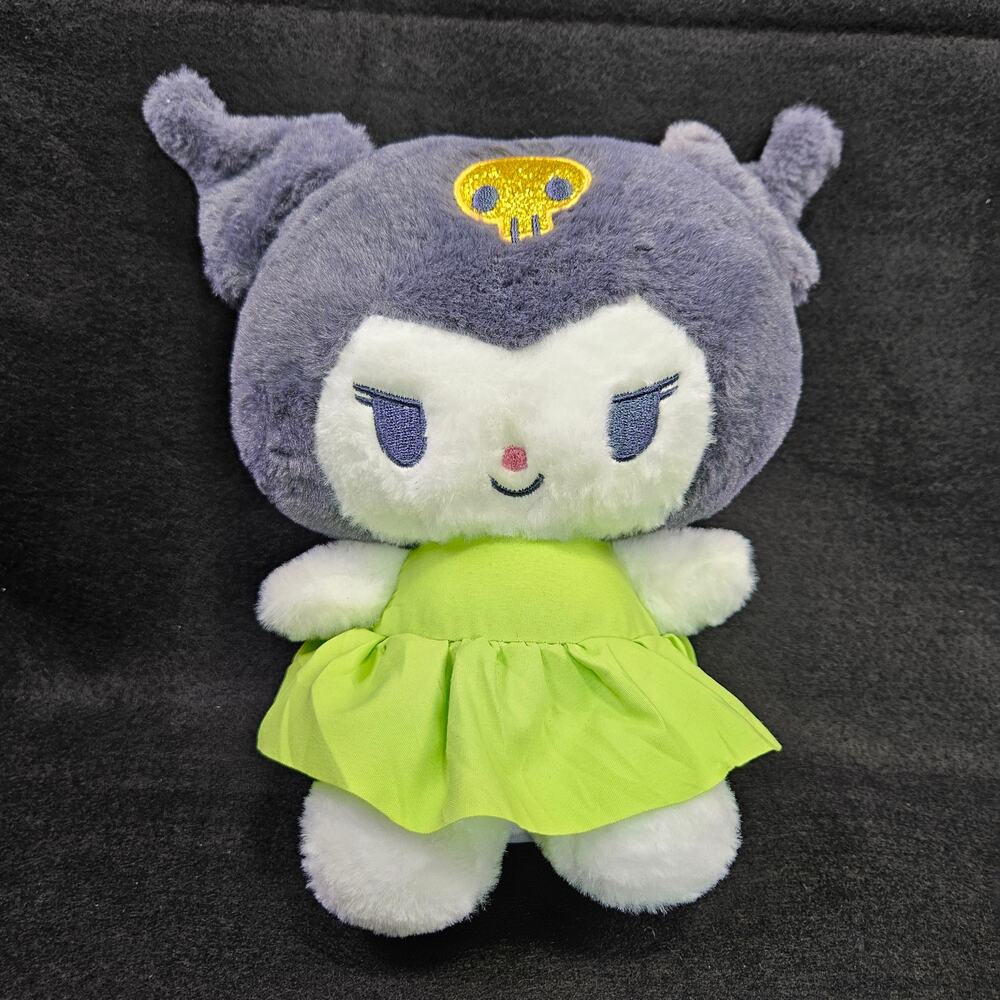 Kuromi Plush Gold Sparkle Skull Halloween Stuffed Animal My Melody